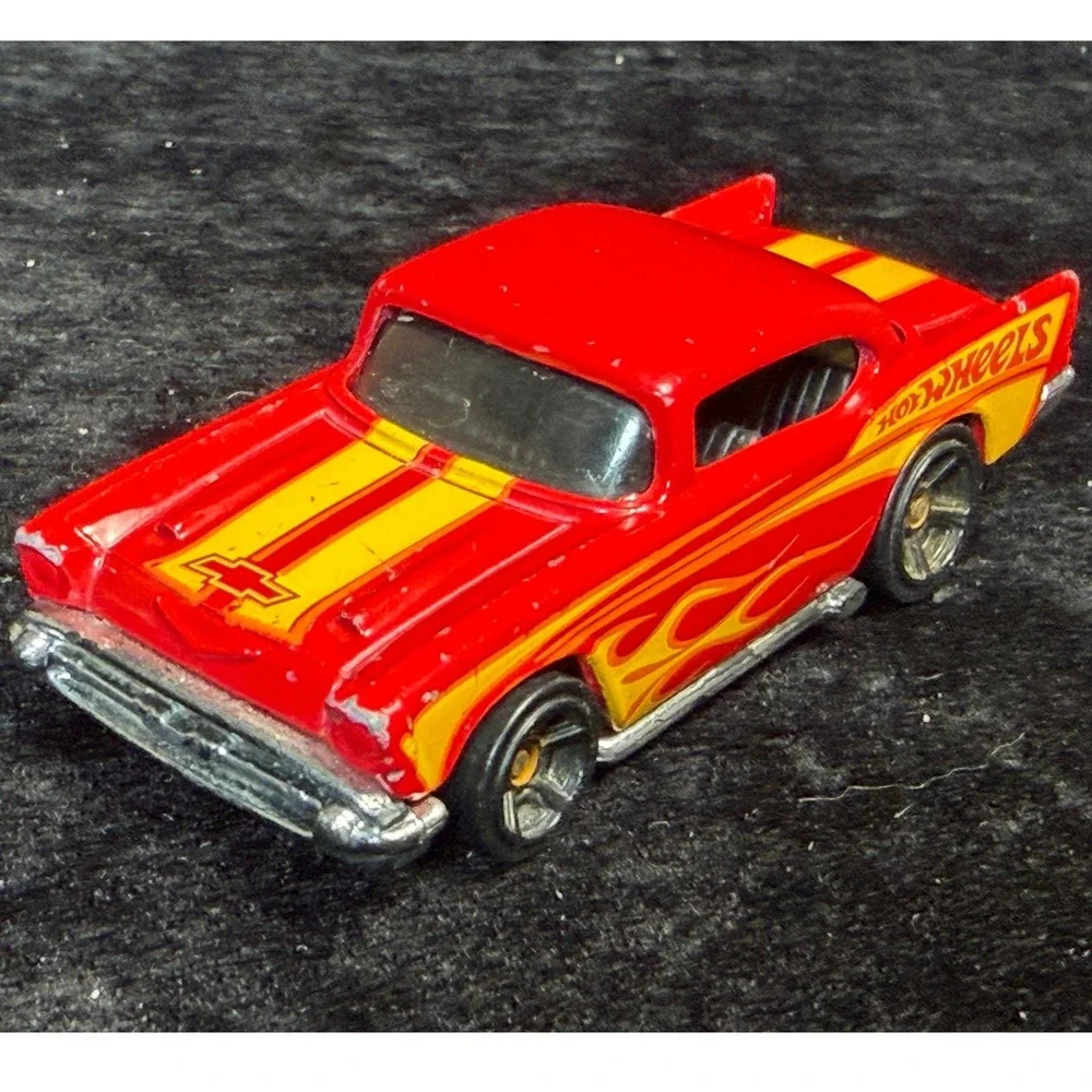 Hot Wheels-Chevy Nomad, 57 Chevy Bel Air Red Flame & Pinstripe, Diecast Lot of 3